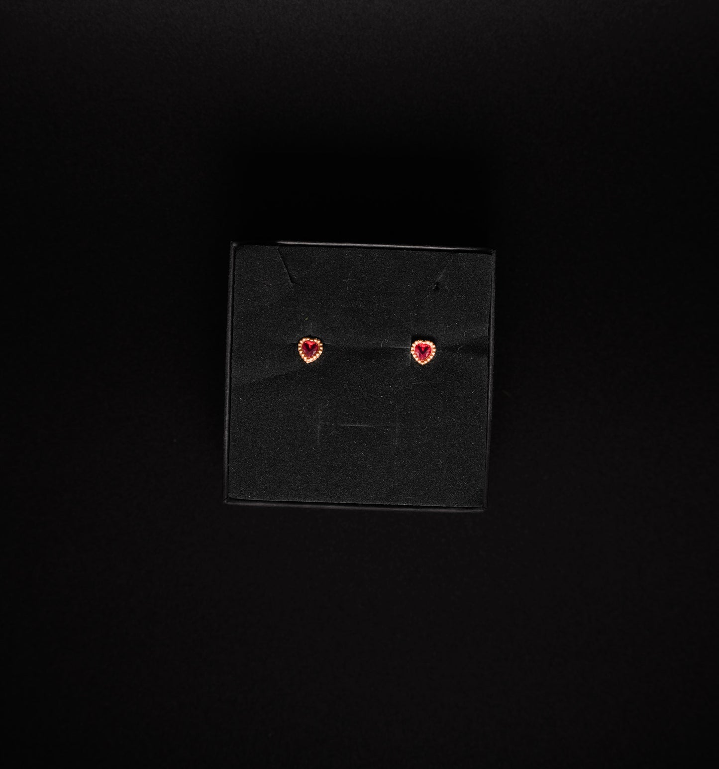 Red heart shaped earrings